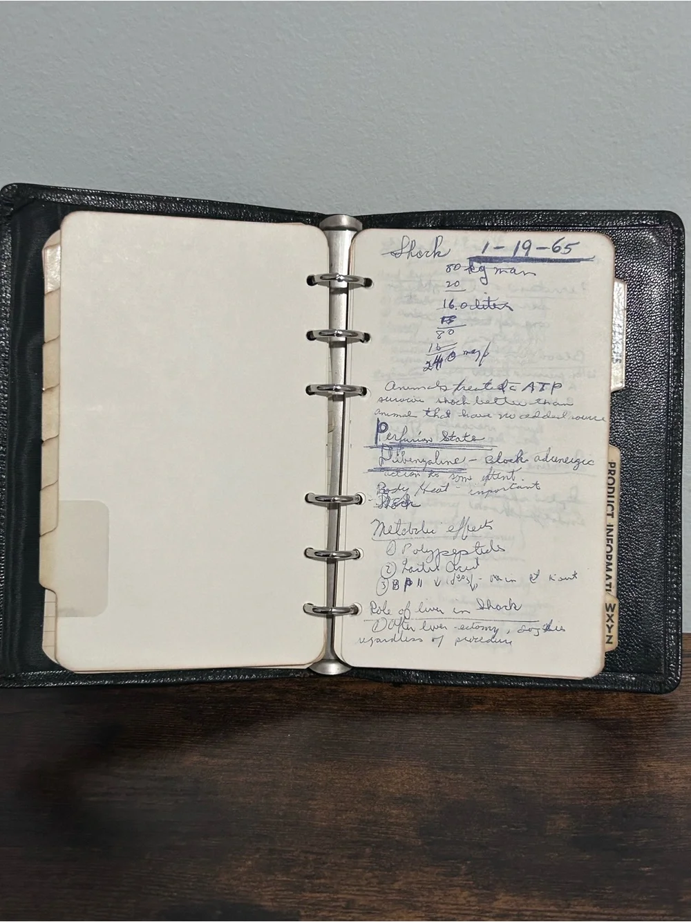 1965 Vintage Medical School Student Notebook Med Notes 1960s Harold Kirkpatrick